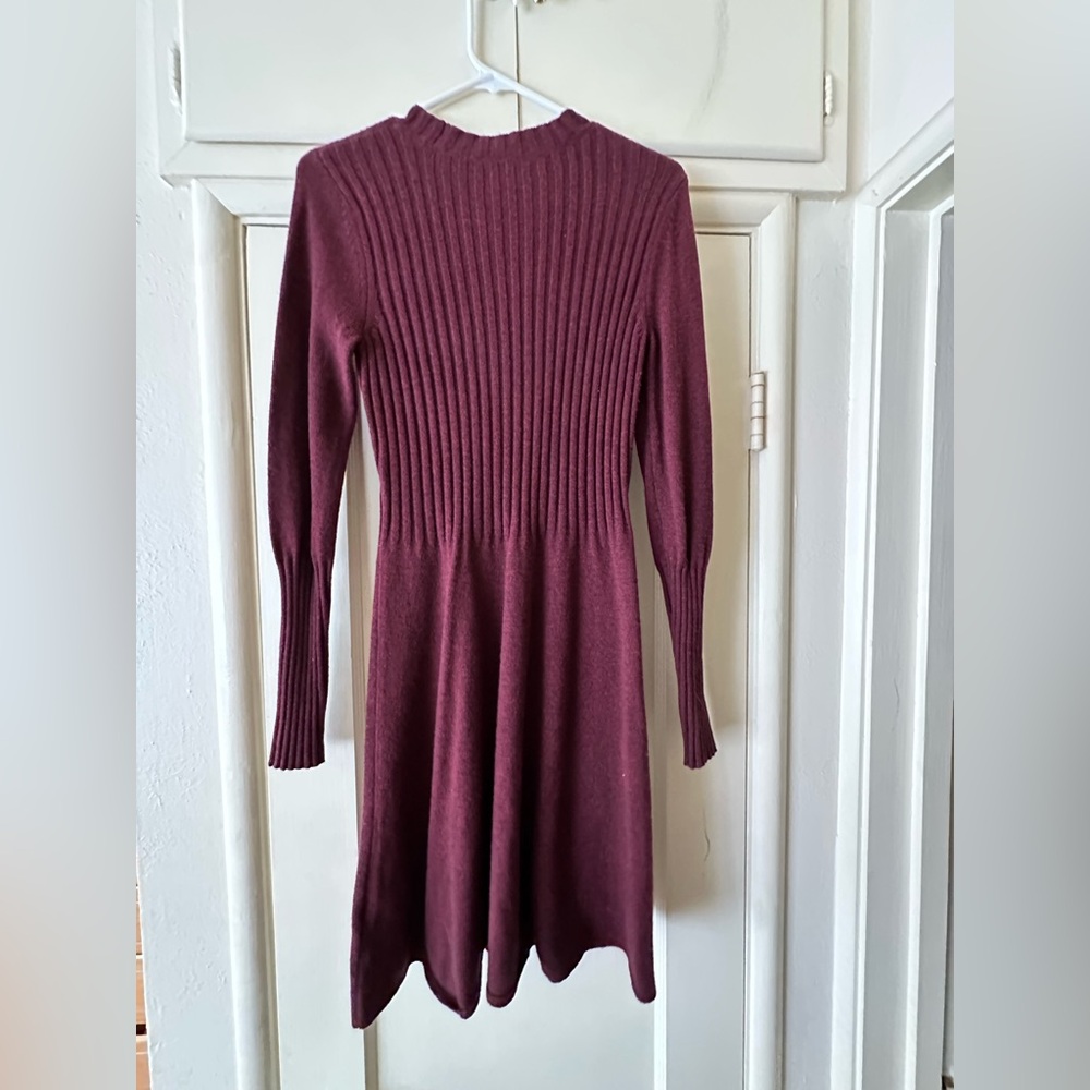 Maroon Club Monaco sweater dress, size S - Picture 3 of 6